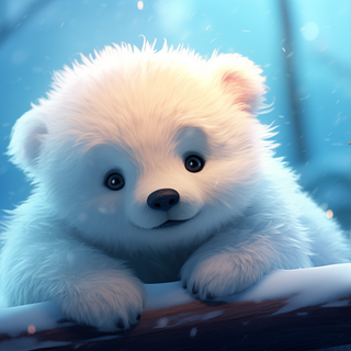 Cute winter bear wallpaper