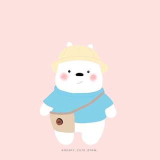 Cute winter bear wallpaper