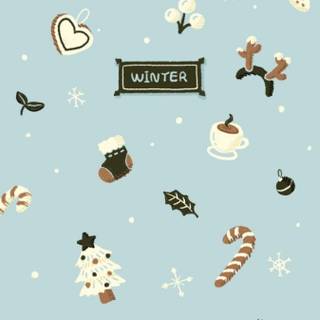 Cute Kawaii winter wallpaper