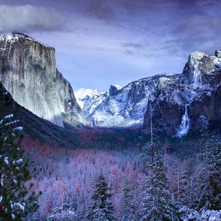 Winter mountains 4k wallpaper