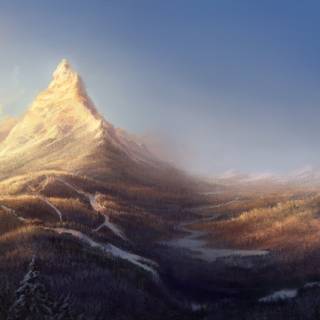 Winter mountains 4k wallpaper