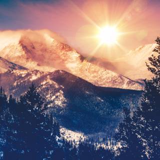 Winter mountains 4k wallpaper