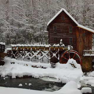 Vintage wood winter wallpaper