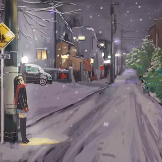 Lofi winter 4k wallpaper
