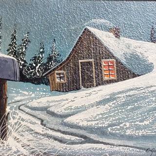 Vintage wood winter wallpaper