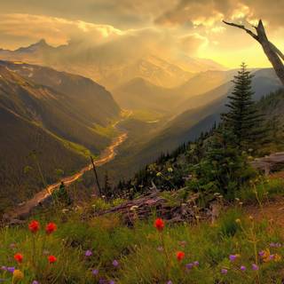 Mountain view 4k wallpaper