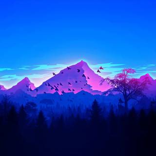 Mountain view 4k wallpaper