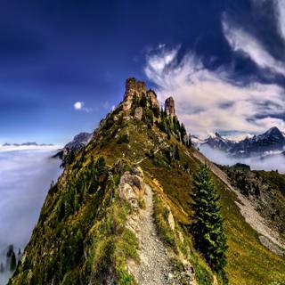 Mountain view 4k wallpaper