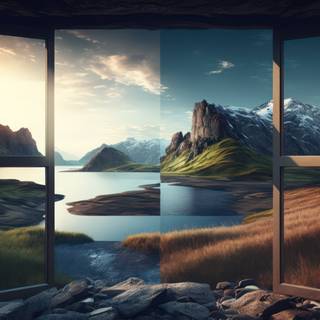 Mountain view 4k wallpaper
