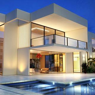 White mansion wallpaper
