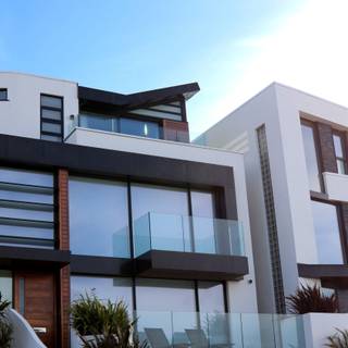 Modern house 4k wallpaper