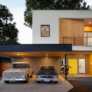 Modern house 4k wallpaper