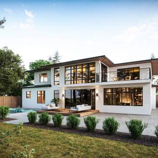 Modern house 4k wallpaper