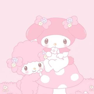 My Melody collage wallpaper