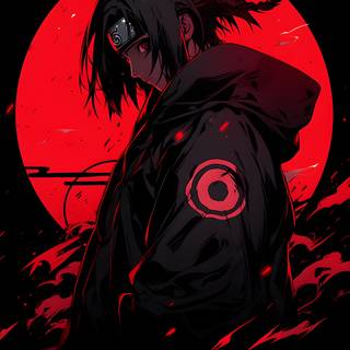 Aesthetic computer black and red anime wallpaper
