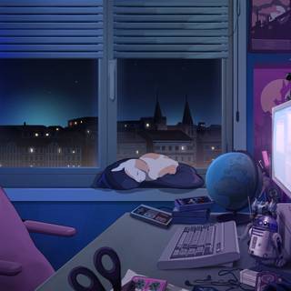 Gaming lofi wallpaper