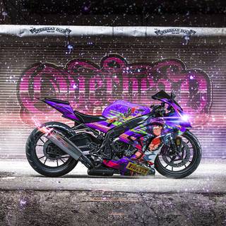 Purple bike wallpaper