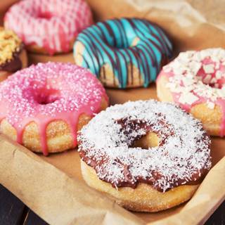 Donuts 4k wallpaper