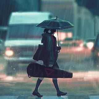 Rain laptop wallpaper