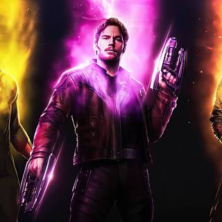Star Lord and Gamora desktop wallpaper