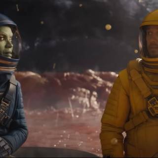 Star Lord and Gamora desktop wallpaper