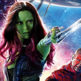 Star Lord and Gamora desktop wallpaper