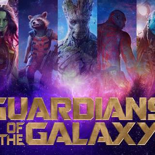 Star Lord and Gamora desktop wallpaper