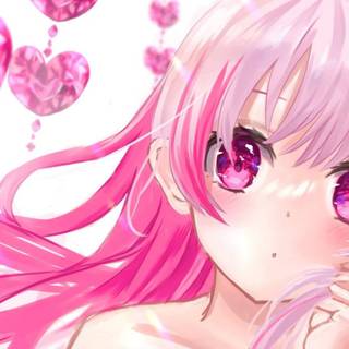 Hearts anime girl wallpaper