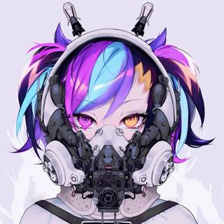 Anime girl cyborg wallpaper