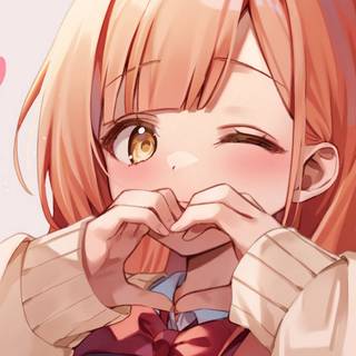 Hearts anime girl wallpaper