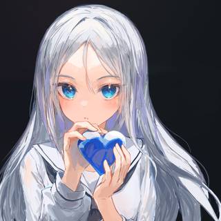 Hearts anime girl wallpaper