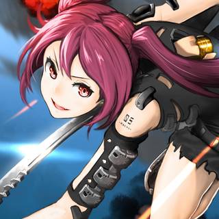 Anime girl cyborg wallpaper