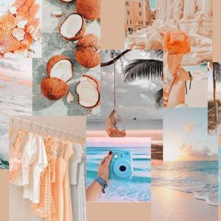 Boho beach wallpaper