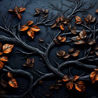 Dark autumn art wallpaper