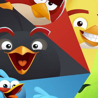 Mobile cartoon Angry Birds wallpaper
