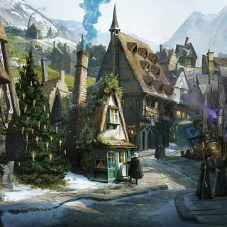 Hogwarts Legacy winter 4k wallpaper