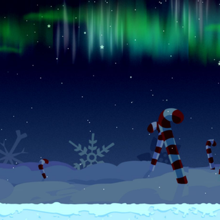 Angry Bird winter wallpaper