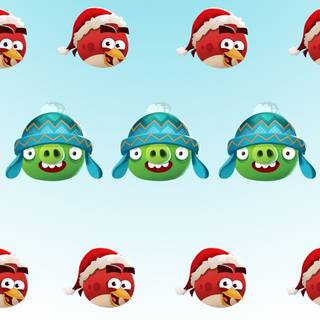 Angry Bird winter wallpaper
