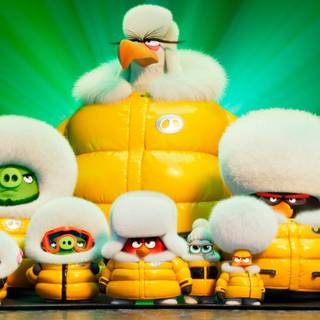 Angry Bird winter wallpaper