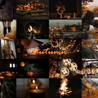 Dark autumn art wallpaper