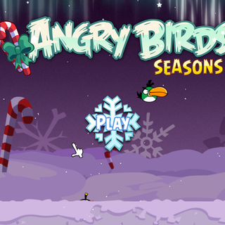 Angry Bird winter wallpaper