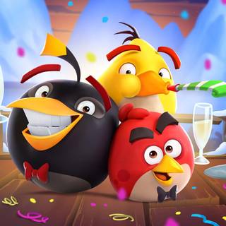 Angry Bird winter wallpaper