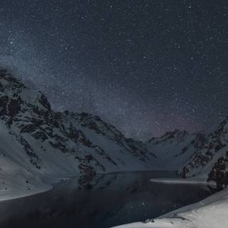 Dark winter mountains wallpaper