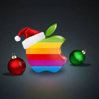 Apple logo Christmas wallpaper