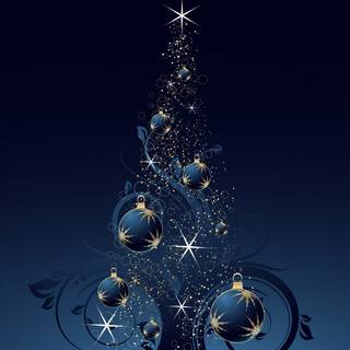 Blue Christmas desktop wallpaper