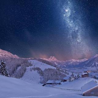 Night sky winter wallpaper