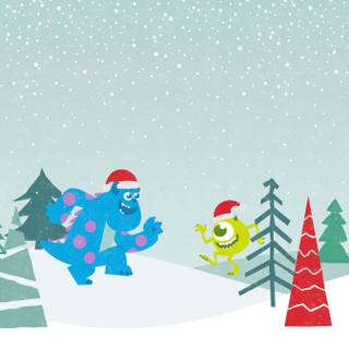 Cute Disney winter wallpaper