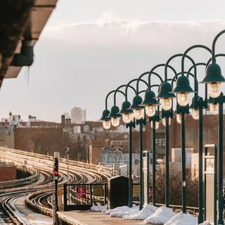 Train station winter wallpaper