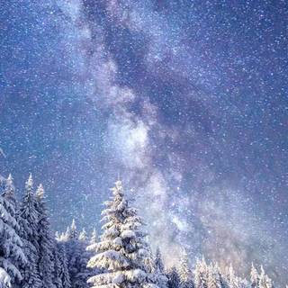 Night sky winter wallpaper