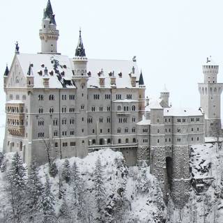 Winter castle phone wallpaper